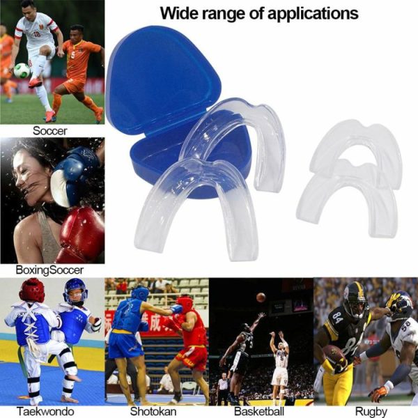 Sports Safety |   4Pcs Mouth Guard EVA Anti-Grinding Mouthguard Sports Mouth Guard for Adults Kids