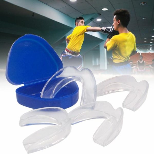 Sports Safety |   4Pcs Mouth Guard EVA Anti-Grinding Mouthguard Sports Mouth Guard for Adults Kids