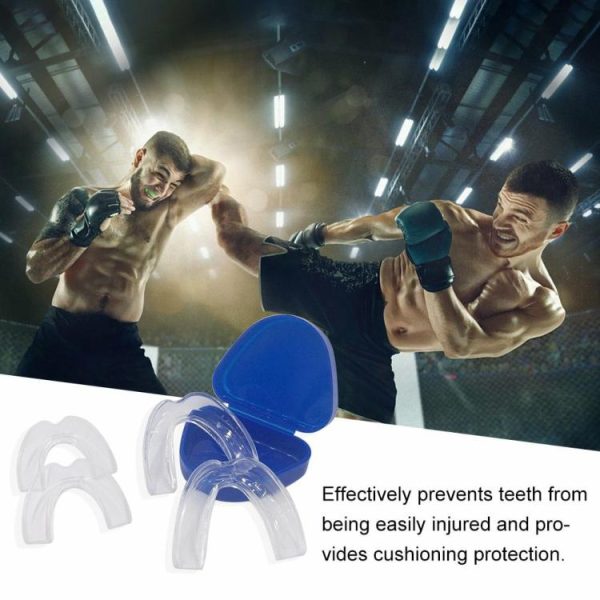 Sports Safety |   4Pcs Mouth Guard EVA Anti-Grinding Mouthguard Sports Mouth Guard for Adults Kids