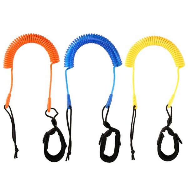 Surfing |   3 Meter/10 Feet Coiled Leash Stand Up Paddle Board Surfboard Leash Leg Rope