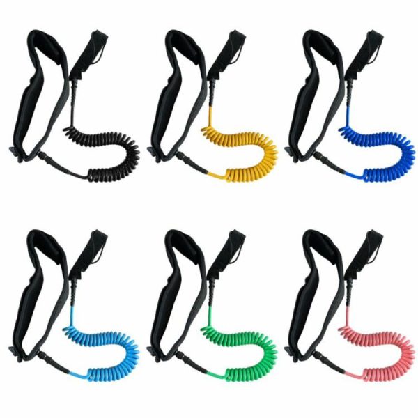 Surfing |   Coiled Leash Adjustable SUP Surfboard Waist Leash Belt for Stand Paddle Boards