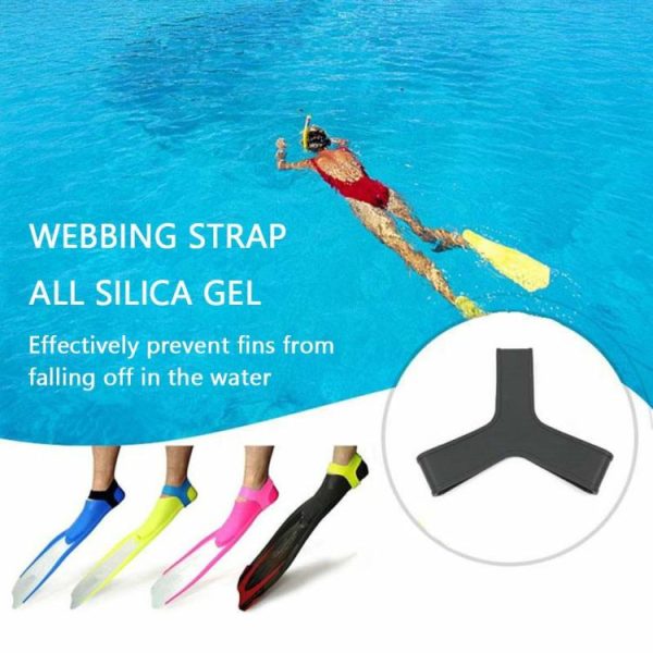 Swimming |   2Pcs Foot Flippers Fin Keepers Elastic Diving Fin Soft Straps for Snorkeling