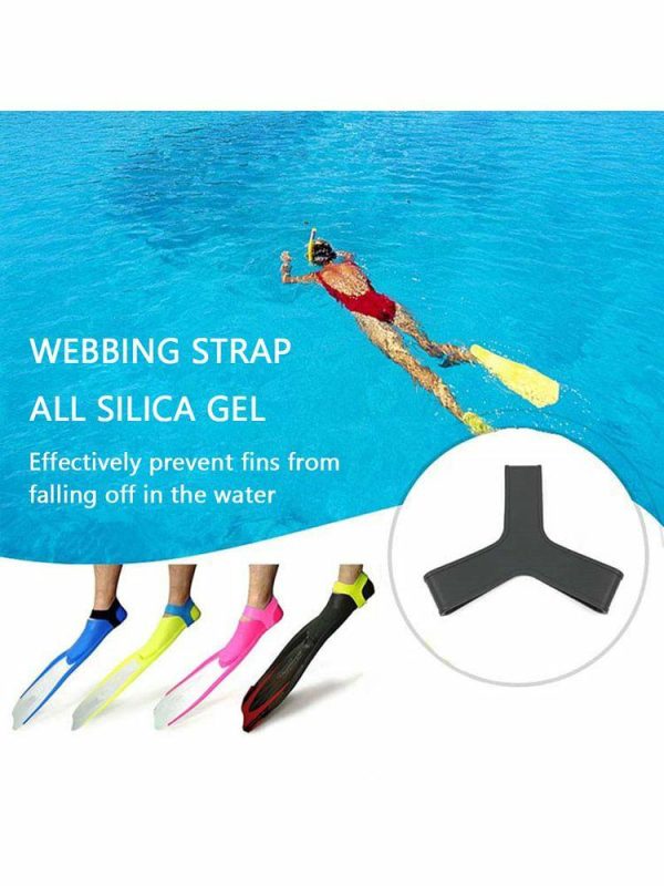 Swimming |   2Pcs Foot Flippers Fin Keepers Elastic Diving Fin Soft Straps for Snorkeling