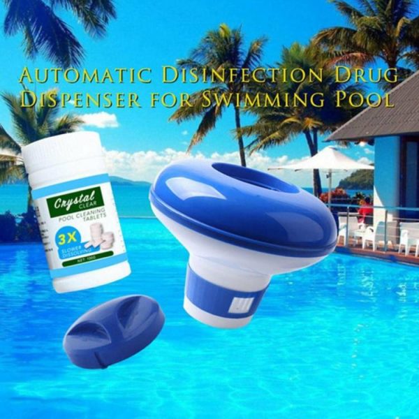 Swimming |   5in Swimming Pool Cleaning Floating Chemical Chlorine Dispenser with Tablet