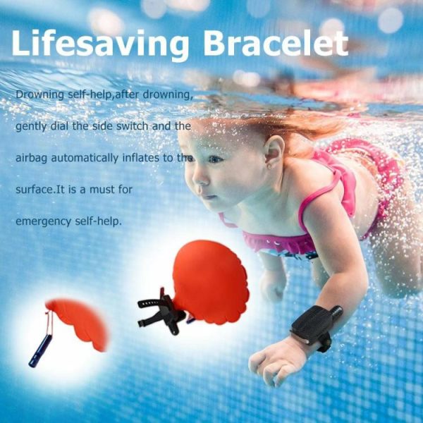 Swimming |   Anti Drowning Lifesaving Bracelet Floating Swimming Self Rescue Wristband