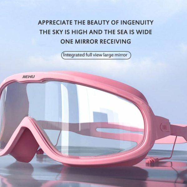 Swimming |   Anti-Fog Swimming Goggles Waterproof Swim Glasses with Earplugs for Men Women