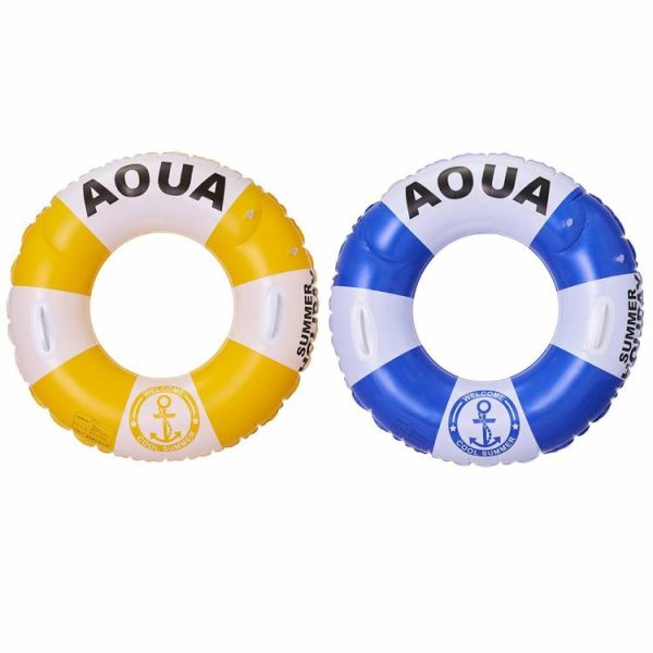 Swimming |   Swimming Ring with Handles Inflatable Pool Float Swim Ring for Kids and Adults