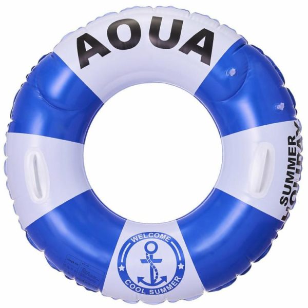 Swimming |   Swimming Ring with Handles Inflatable Pool Float Swim Ring for Kids and Adults