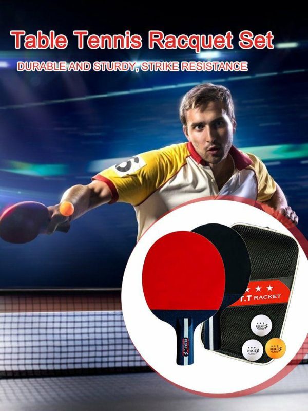 Tennis |   Ping Pong Paddle 2 Rackets & 3 Balls Ping Pong Paddles Set for Advanced Training