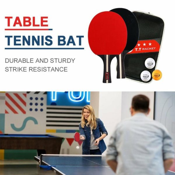 Tennis |   Ping Pong Paddle 2 Rackets & 3 Balls Ping Pong Paddles Set for Advanced Training