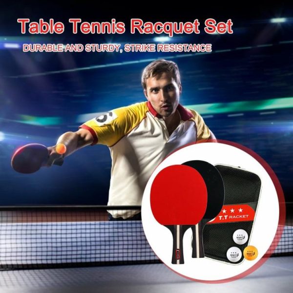 Tennis |   Ping Pong Paddle 2 Rackets & 3 Balls Ping Pong Paddles Set for Advanced Training