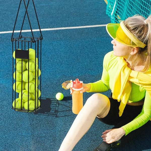 Tennis |   Tennis Ball Hopper Basket with Handle Pickleball Collector for Picking Storage