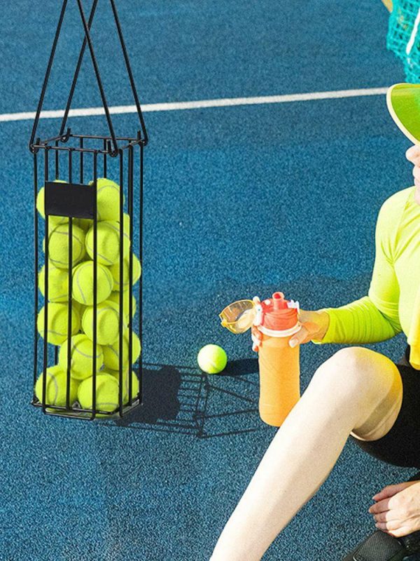 Tennis |   Tennis Ball Hopper Basket with Handle Pickleball Collector for Picking Storage