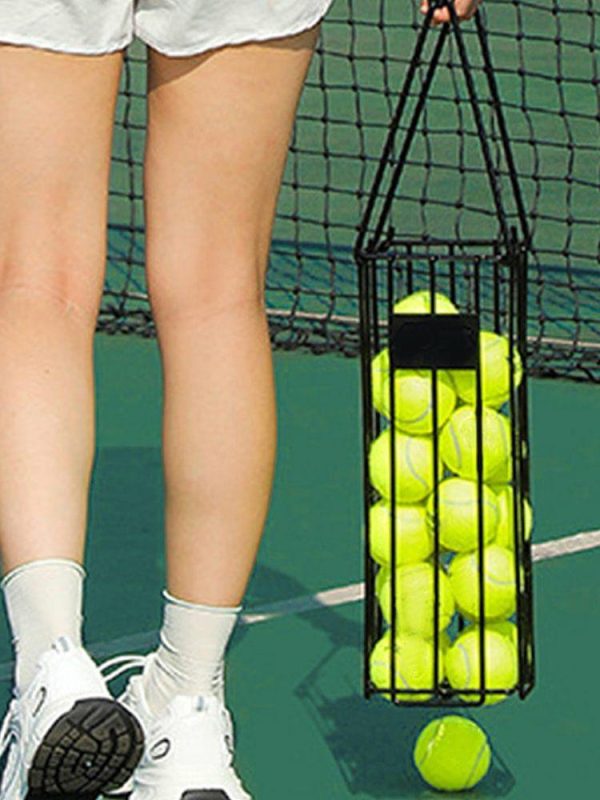 Tennis |   Tennis Ball Hopper Basket with Handle Pickleball Collector for Picking Storage