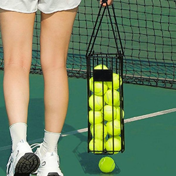 Tennis |   Tennis Ball Hopper Basket with Handle Pickleball Collector for Picking Storage