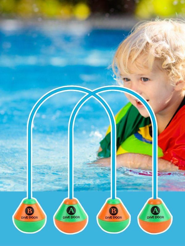 Water fun |   2pcs/set Through Door Diving Ring Reusable Swim Training Dive Door Floating Rope