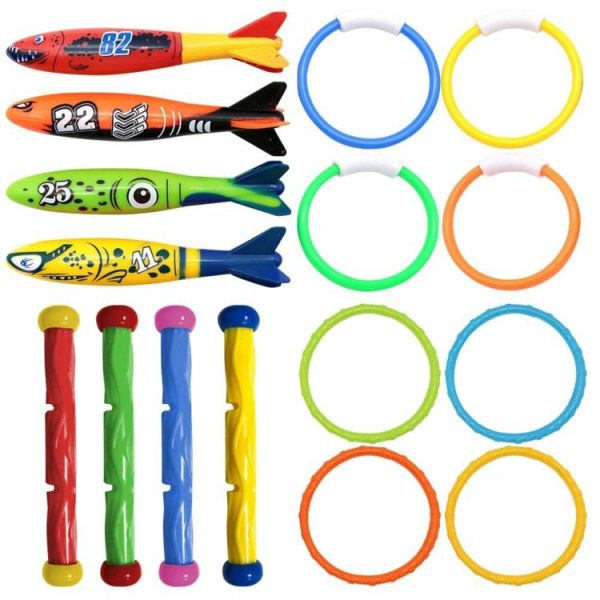 Water fun |   4Pcs Pool Games Sinking Toy Creative Swim Dive Toy Set Swimming Pool Accessories