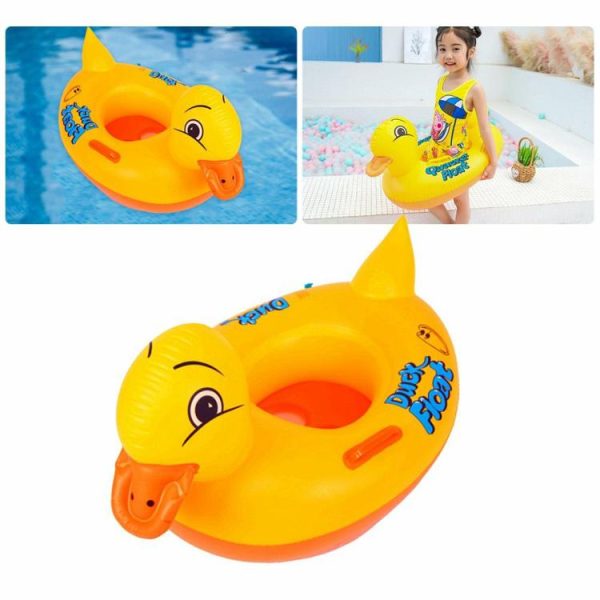 Water fun |   Floating Baby Swim Ring PVC Duck Shaped Swim Circles Children Summer Party Toy