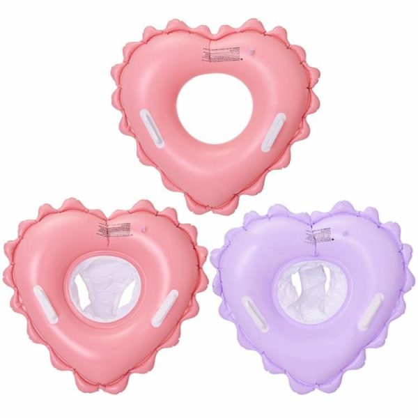 Water fun |   Heart Shape Baby Swim Ring Tube Leakproof Toddler Swimming Ring for Kids Toddles