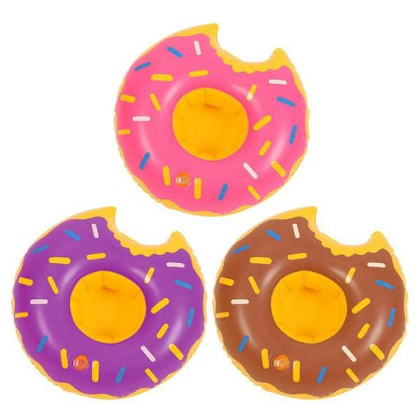 Water fun |   Inflatable Cup Holder Portable Donut Floating Coasters Swimming Pool Party Decor