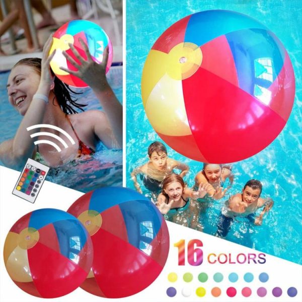 Water fun |   LED Beach Balls Beach Kickball Toy 40cm Pool Beach Games Ball for Summer Parties