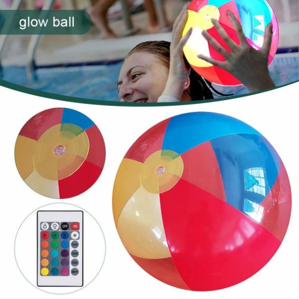 Water fun |   LED Beach Balls Beach Kickball Toy 40cm Pool Beach Games Ball for Summer Parties