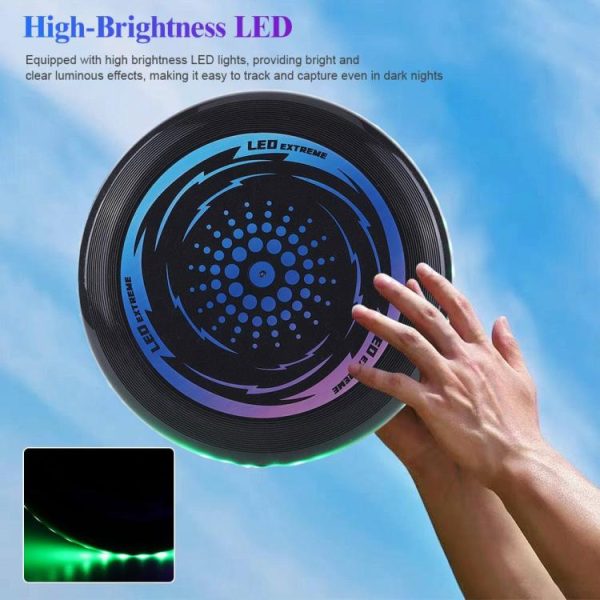 Water fun |   LED Light Up Flying Disc Glow in The Dark Flying Disc 49 LEDs for Outdoor Sports