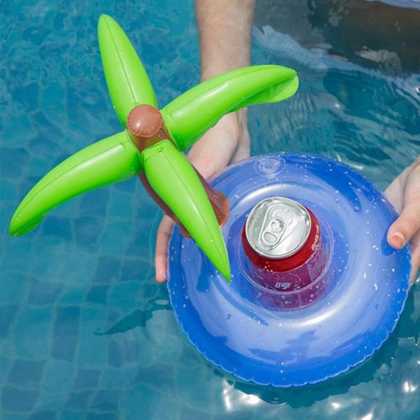 Water fun |   Mini Coconut Tree Inflatable Drink Floating Beverage Cup Holder Toy