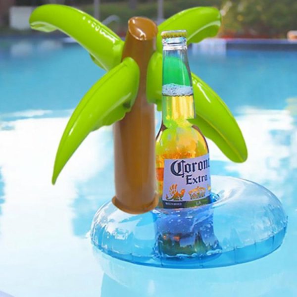 Water fun |   Mini Coconut Tree Inflatable Drink Floating Beverage Cup Holder Toy