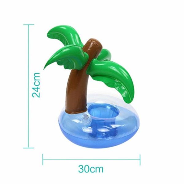 Water fun |   Mini Coconut Tree Inflatable Drink Floating Beverage Cup Holder Toy