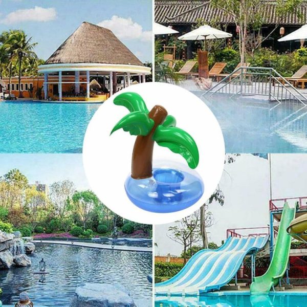 Water fun |   Mini Coconut Tree Inflatable Drink Floating Beverage Cup Holder Toy