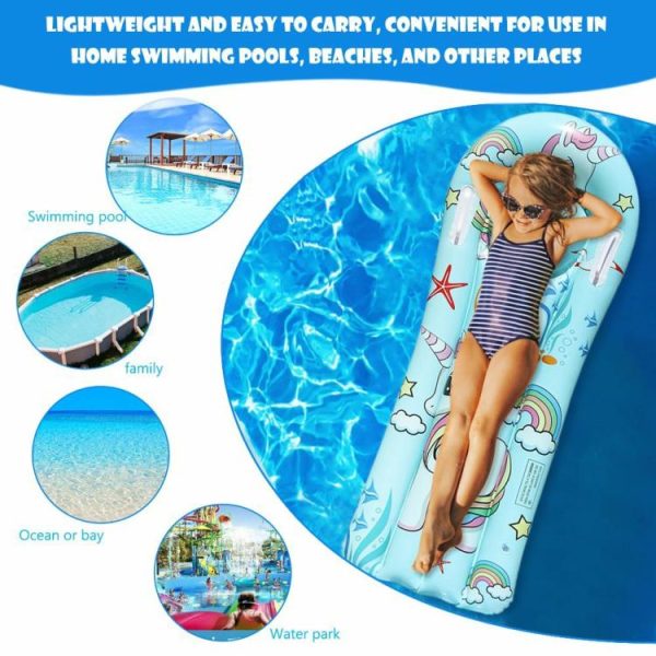 Water fun |   PVC Inflat Air Mattress Comfortable Water Floating Bed Swimming Pool Accessories