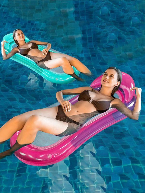 Water fun |   PVC Inflat Air Mattress Foldable Portable Durable Wear Resistant for Summer Pool