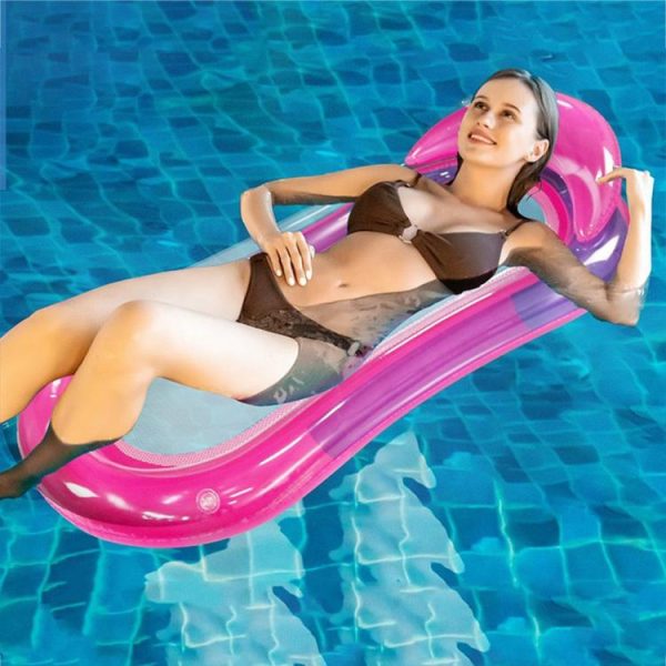 Water fun |   PVC Inflat Air Mattress Foldable Portable Durable Wear Resistant for Summer Pool