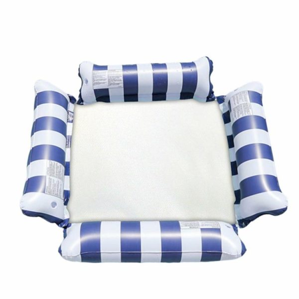 Water fun |   PVC Water Hammock Leak Proof Stripe Inflat Air Mattress for Summer Pool Supplies