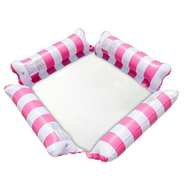 Water fun |   PVC Water Hammock Leak Proof Stripe Inflat Air Mattress for Summer Pool Supplies