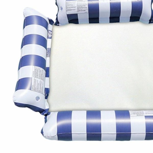 Water fun |   PVC Water Hammock Leak Proof Stripe Inflat Air Mattress for Summer Pool Supplies