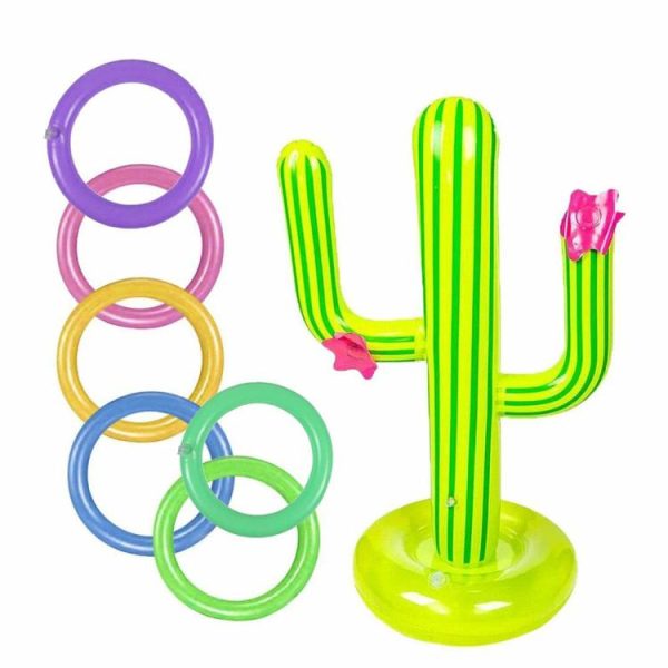 Water fun |   Water Game Inflatable Cactus Ring Toss Game Set Pool Beach Lawn Party Toy