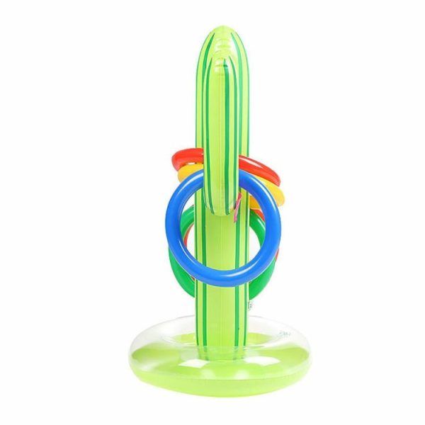 Water fun |   Water Game Inflatable Cactus Ring Toss Game Set Pool Beach Lawn Party Toy