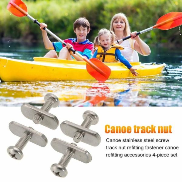 Canoeing |   4pcs Threads Rail Track M6 Screws Nuts Stainless Steel Mounting Bolts