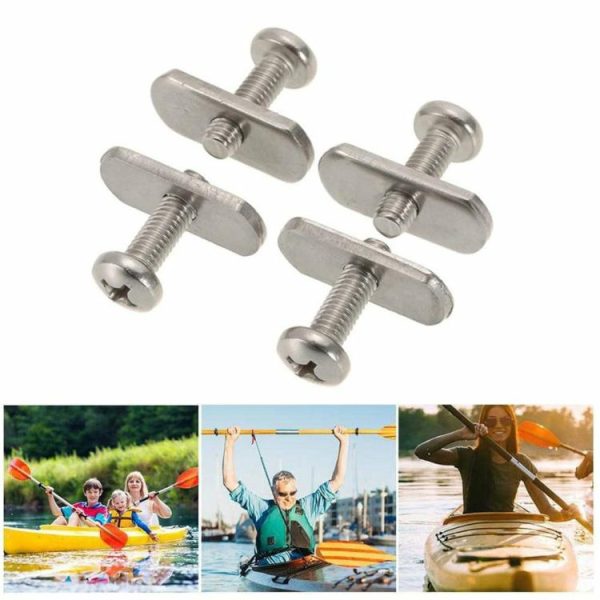 Canoeing |   4pcs Threads Rail Track M6 Screws Nuts Stainless Steel Mounting Bolts