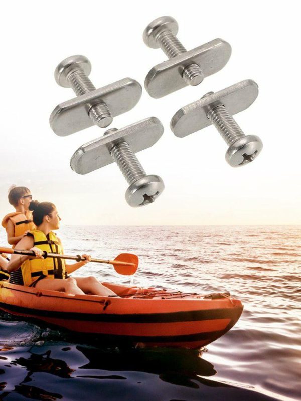 Canoeing |   4pcs Threads Rail Track M6 Screws Nuts Stainless Steel Mounting Bolts