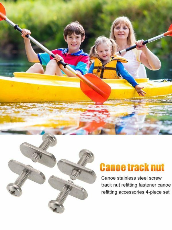 Canoeing |   4pcs Threads Rail Track M6 Screws Nuts Stainless Steel Mounting Bolts