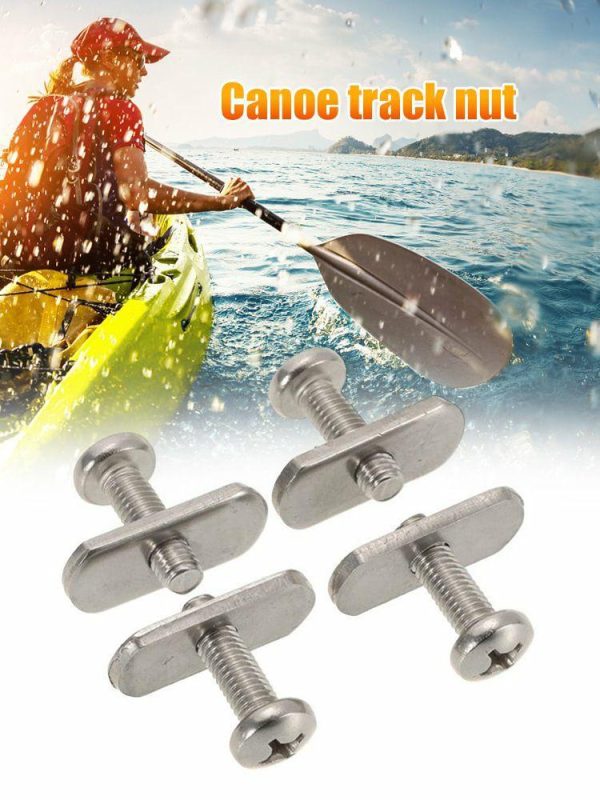 Canoeing |   4pcs Threads Rail Track M6 Screws Nuts Stainless Steel Mounting Bolts