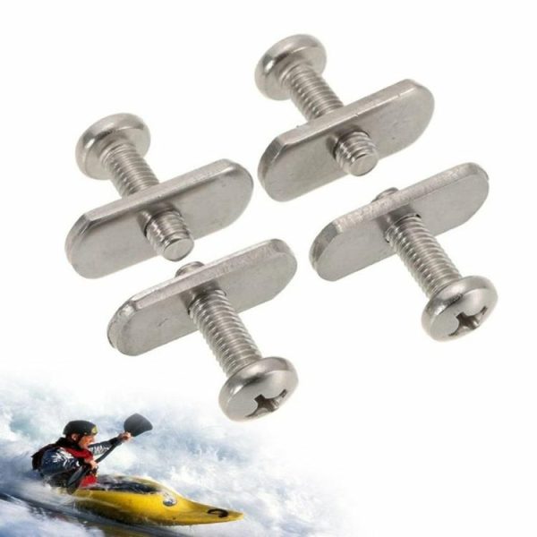 Canoeing |   4pcs Threads Rail Track M6 Screws Nuts Stainless Steel Mounting Bolts