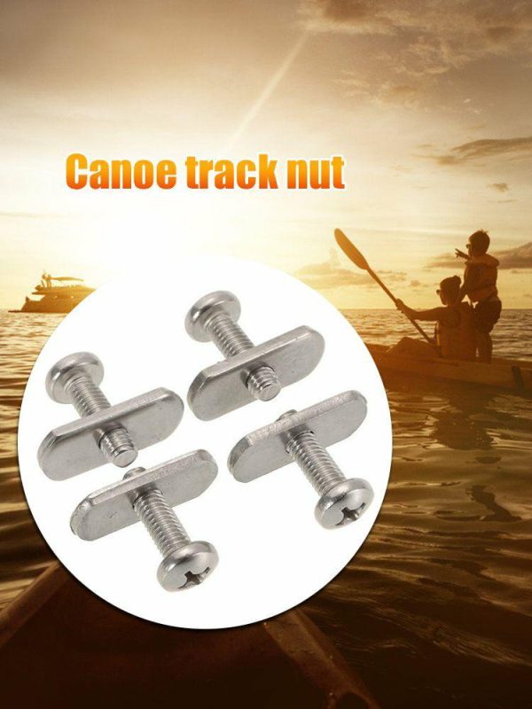 Canoeing |   4pcs Threads Rail Track M6 Screws Nuts Stainless Steel Mounting Bolts