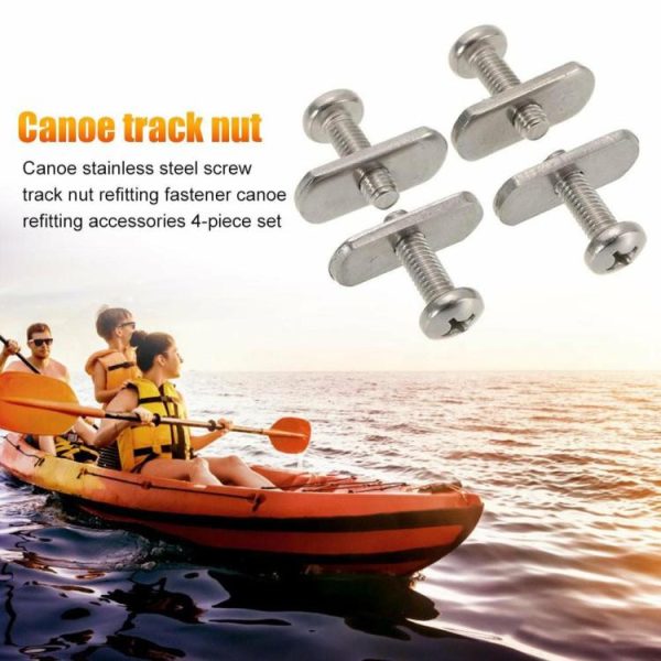 Canoeing |   4pcs Threads Rail Track M6 Screws Nuts Stainless Steel Mounting Bolts