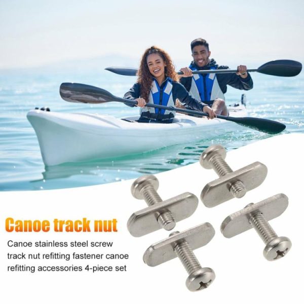 Canoeing |   4pcs Threads Rail Track M6 Screws Nuts Stainless Steel Mounting Bolts