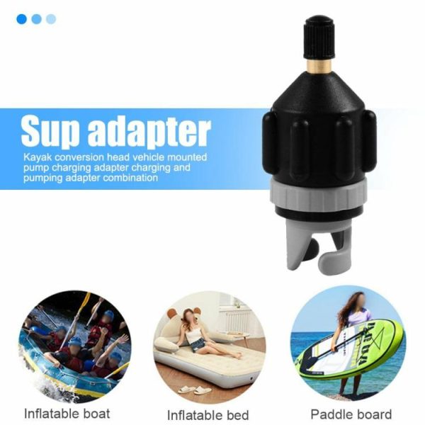 Canoeing |   Paddle Board Air Valve Adapter Canoes Inflatable Rowing Boat Pump Connector