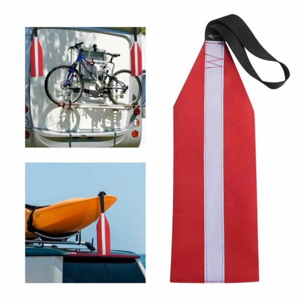 Canoeing |   Red Safety Flag Canoe Towing Warning Flag Fishing Boat Accessories